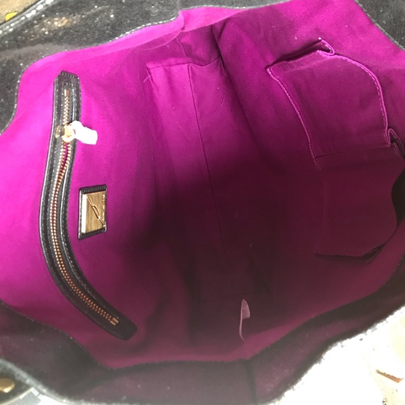 Brian Atwood leather metallic silver tote. - Picture 7 of 8